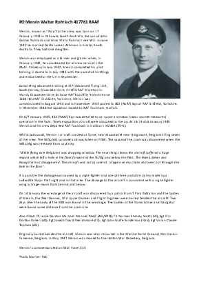 A preview of a PDF biography for Rohrlach, Mervin Walter